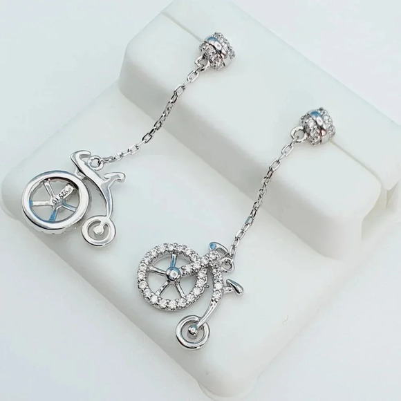 "925 Sterling Silver Cubic Zirconia Earrings, U19254856 - Picture 1 of 11